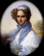 KINSOEN, Francois Joseph Presumed Portrait of Miss Kinsoen oil on canvas